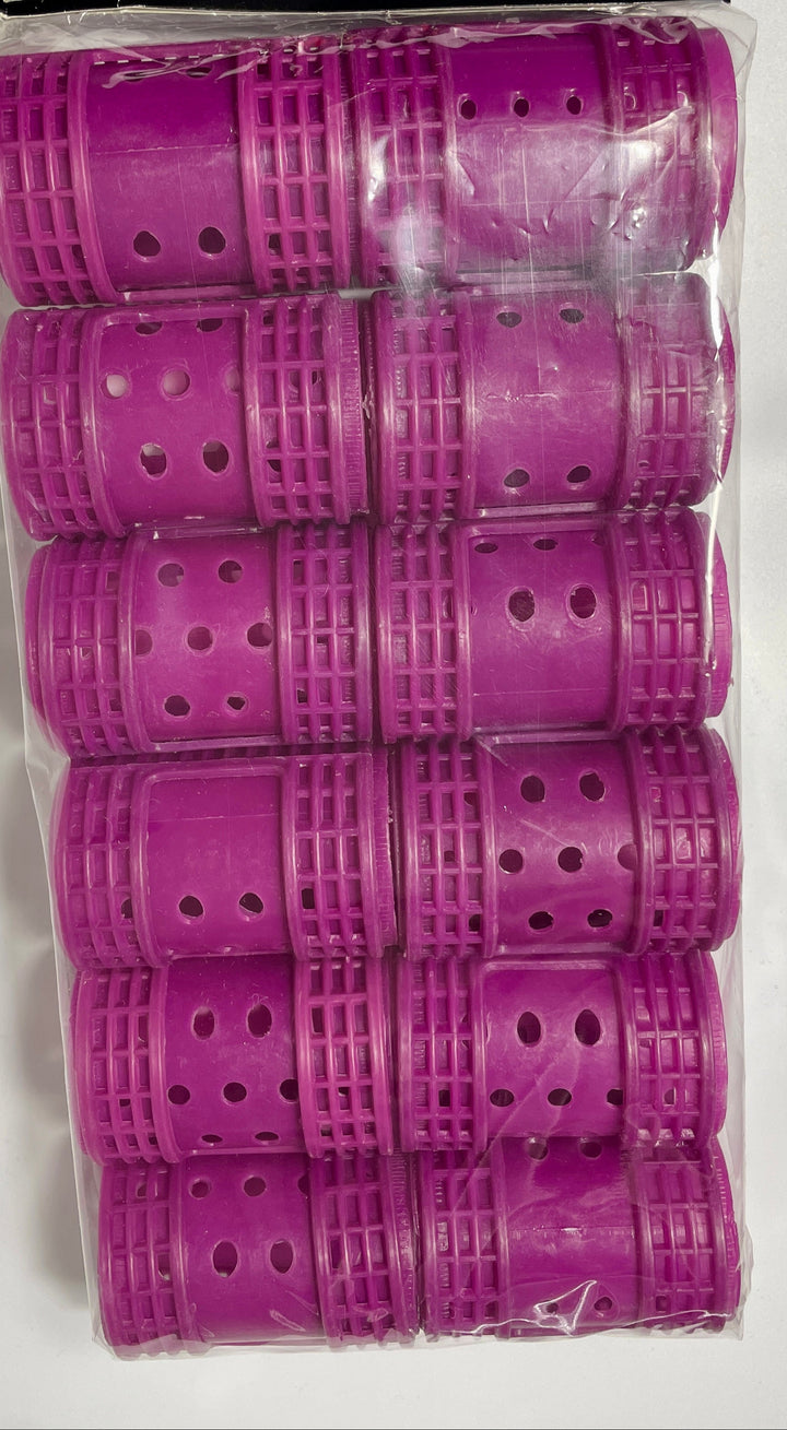 1.25" Snap on Magnetic Hair Rollers purple