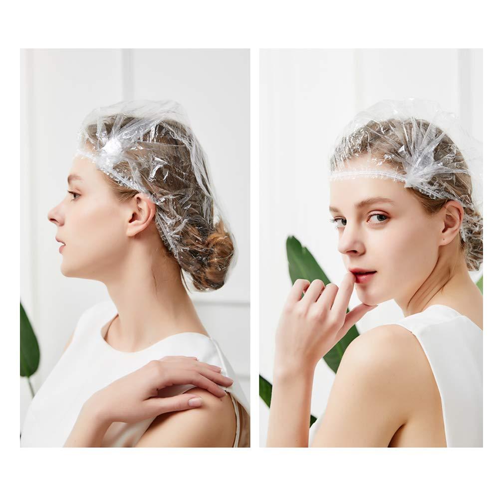 Buy 100Pcs Disposable Elastic Plastic Shower Caps Bath Hair Cap for  Spa,Home Use,Hotel and Hair Salon (Pink) Online at desertcartSeychelles