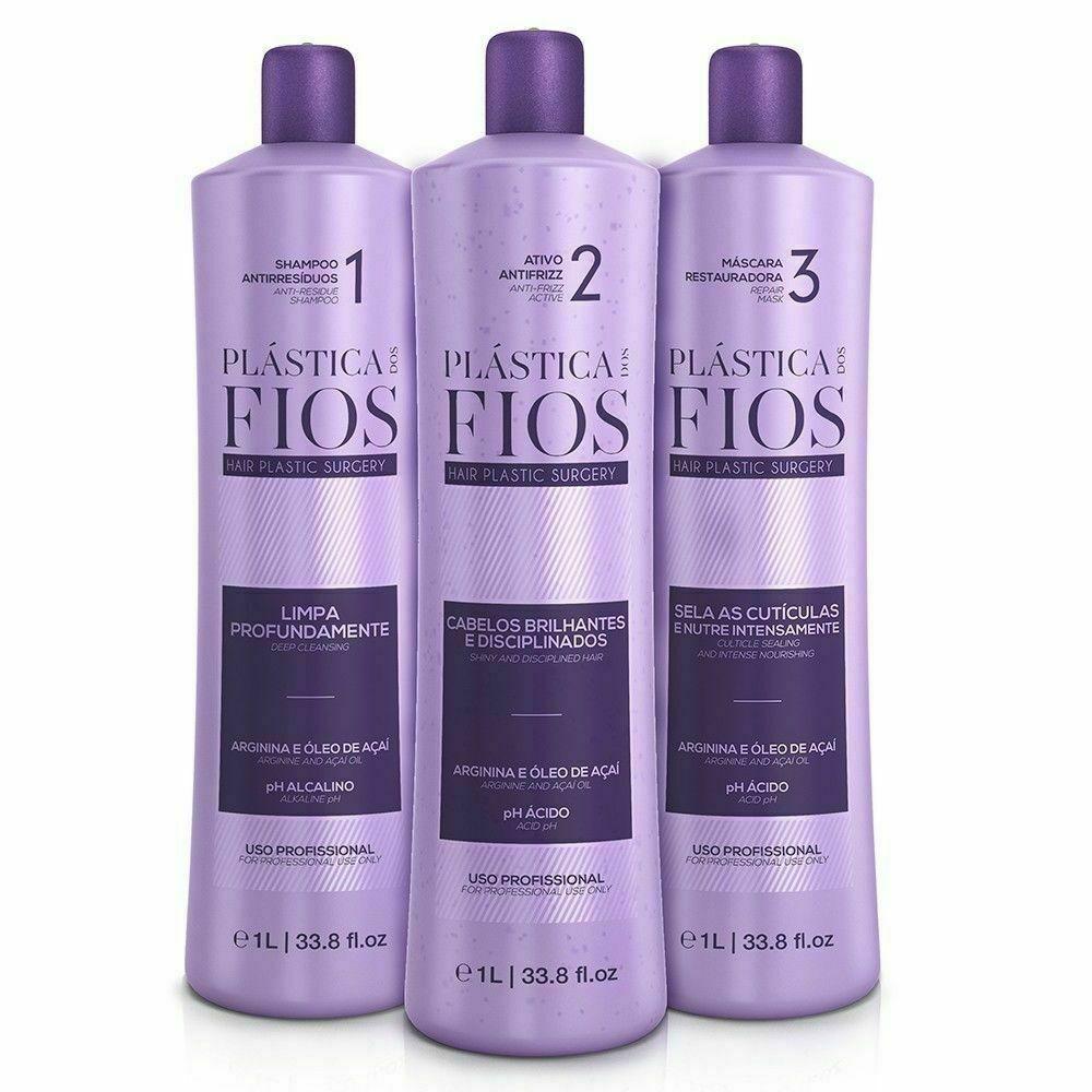 Plastica Dos Fios 3x1000ml Brazilian Keratin Treatment - Cadiveu Professional - Prismax Cosmetics