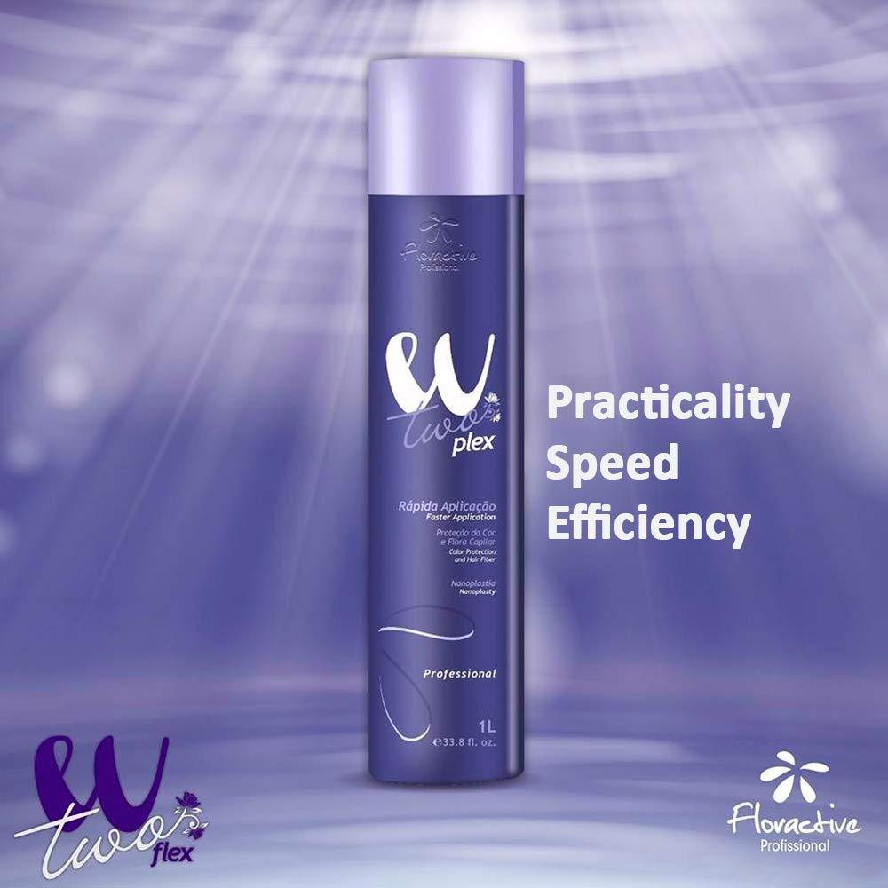 W Two Flex Progressive Hair Straightening Nano Technology 1L - Floractive - Prismax Cosmetics